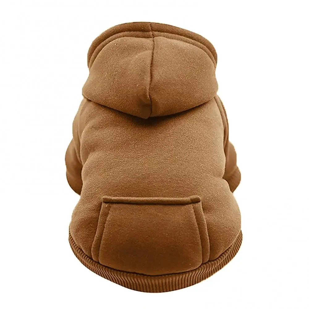 Hooded Pet Sweatshirt – Two-Legged Autumn/Winter Outfit for Cats & Small Dogs