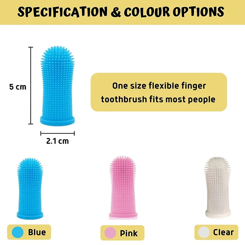 Soft Silicone Finger Toothbrush – Pet Teeth Cleaning Tool for Dogs & Cats