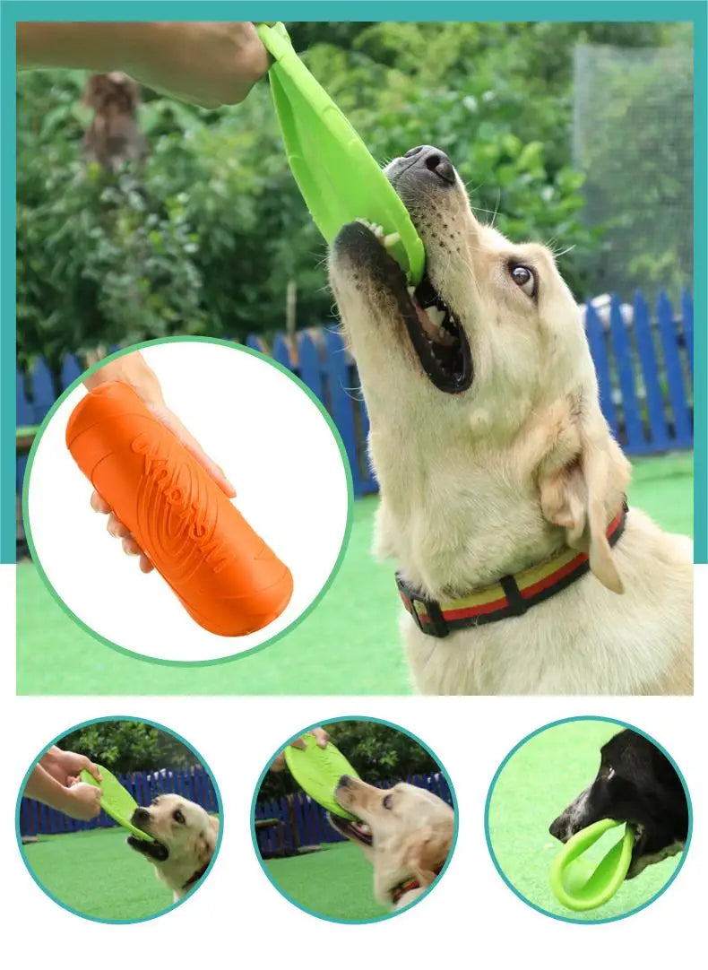 OUZEY Bite-Resistant Dog Flying Disc – Outdoor Interactive Training Toy