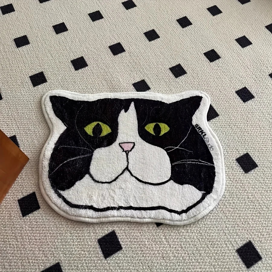 Non-Slip Waterproof Cat Floor Mat – Stain-Resistant Home Decor Rug