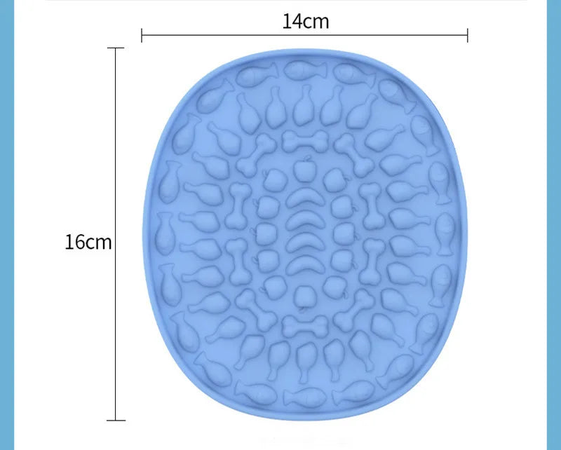 Slow Feeder Bowl with Suction Cup – Small Silicone Food Mat for Cats & Pets Under 3kg