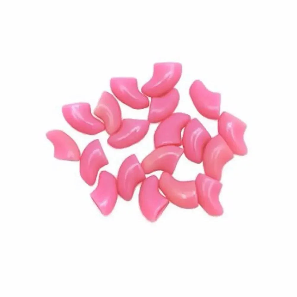 20PCS Soft Silicone Cat Nail Caps – Claw Covers with Adhesive for Pet Paw Protection
