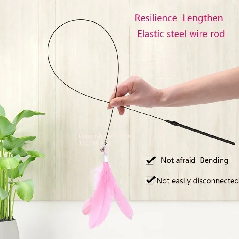 Cat Teaser Stick with Suction Cup & Bell