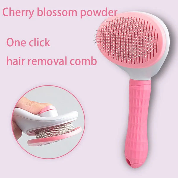 Pet Hair Remover Brush – Grooming Comb for Dogs, Cats, Puppies & Kittens