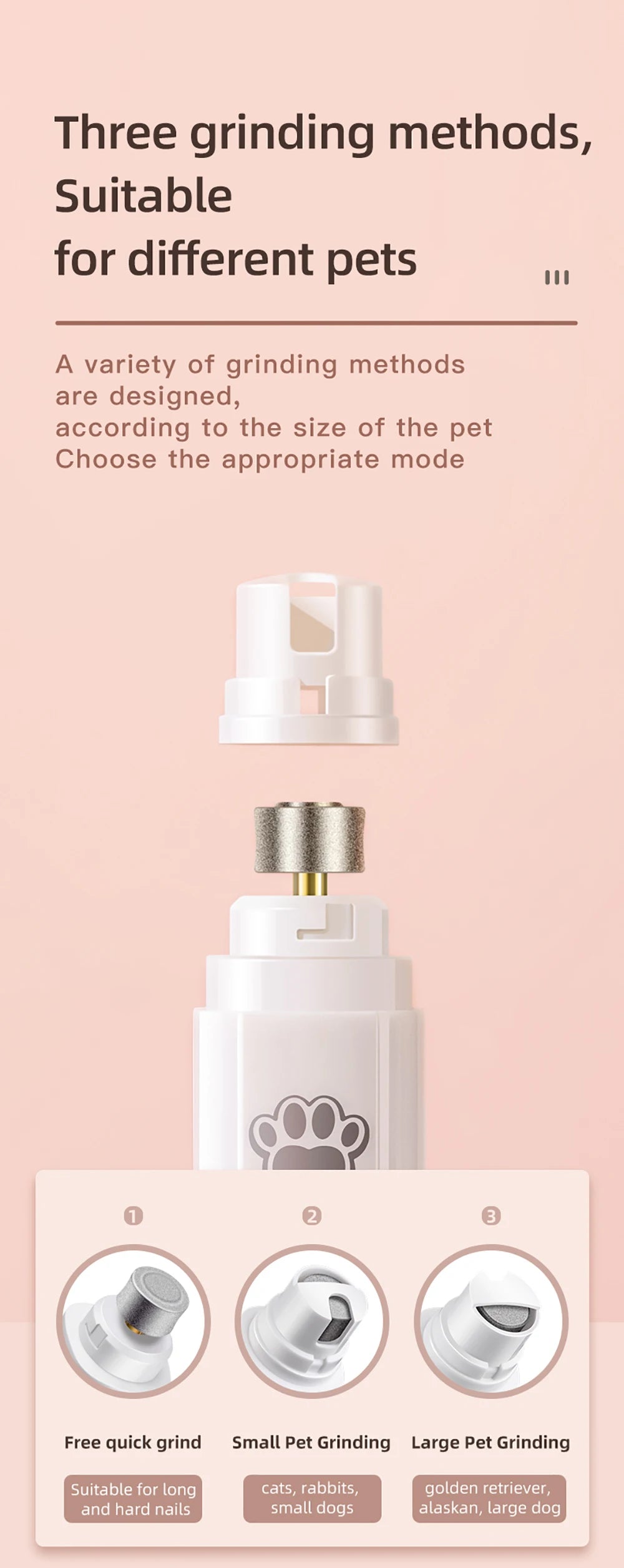 USB Electric Pet Nail Grinder with LED – Cat & Dog Nail Trimmer