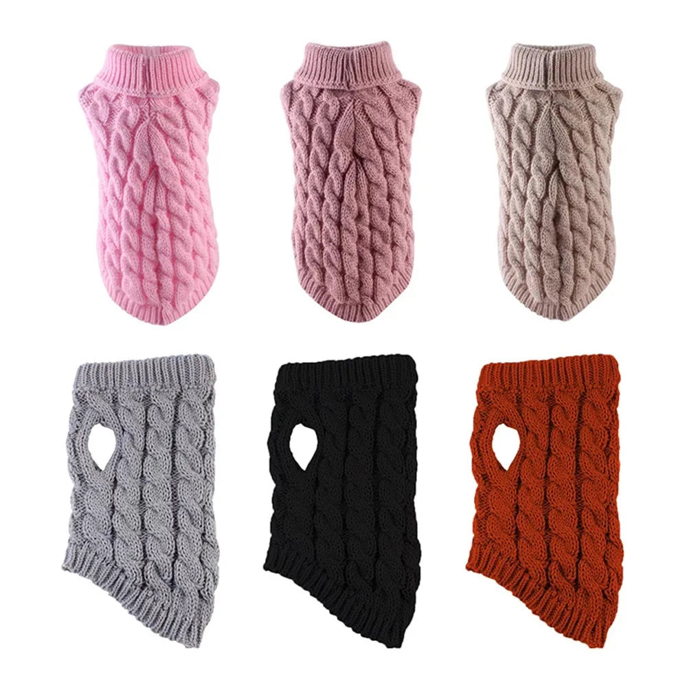 New Small Dog Sweater – Autumn/Winter Knitted Warm Pet Clothing