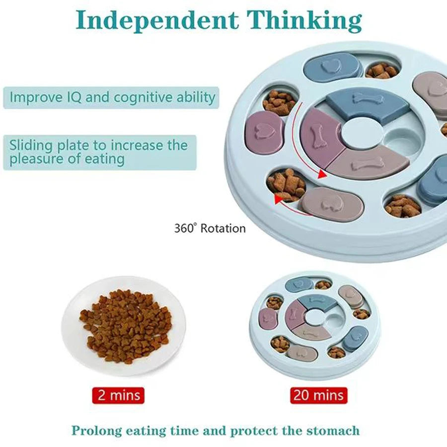 Interactive Pet Feeding Toy – Slow Food Bowl for Cats & Dogs