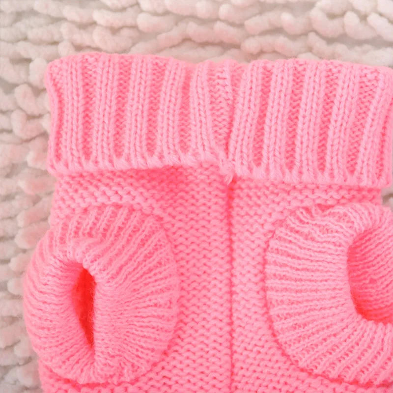 Knitted Dog Sweater – Warm Winter Pet Clothes for Small & Medium Dogs