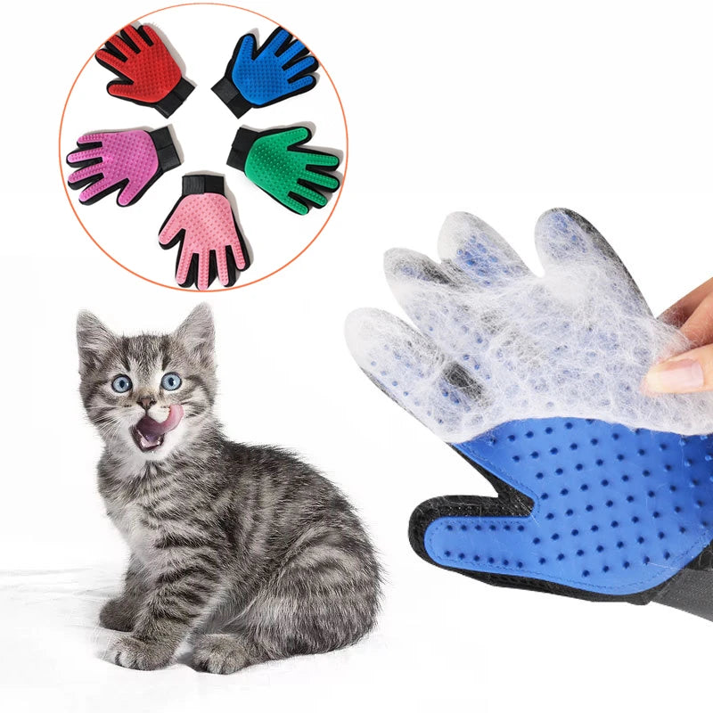 Pet Grooming Glove for Cats & Dogs – Deshedding & Massage Brush