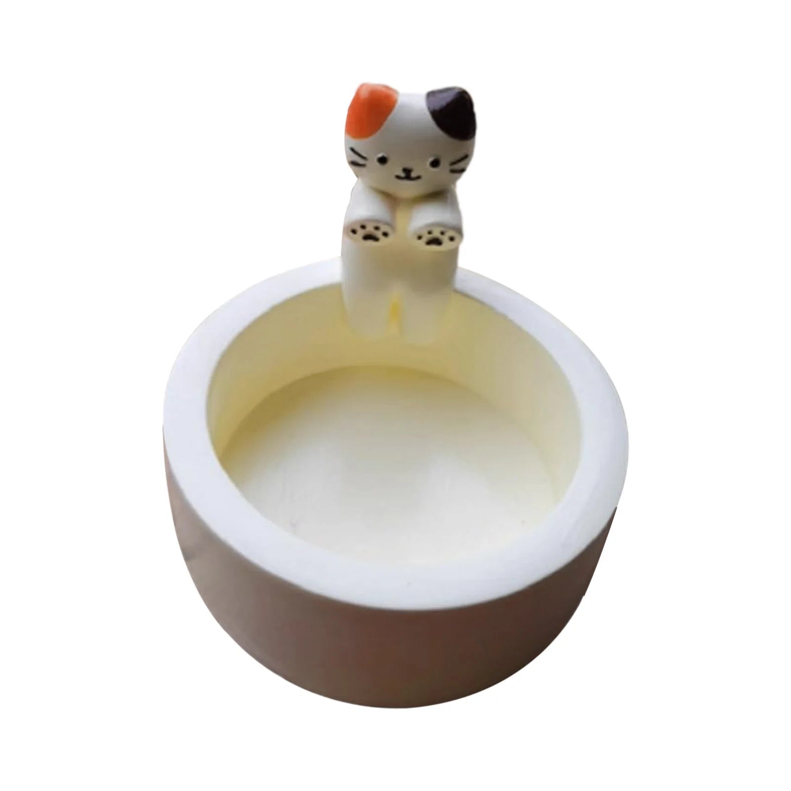 Cute Kitten Candle Holder – Cartoon Cat Aromatherapy Candlestick