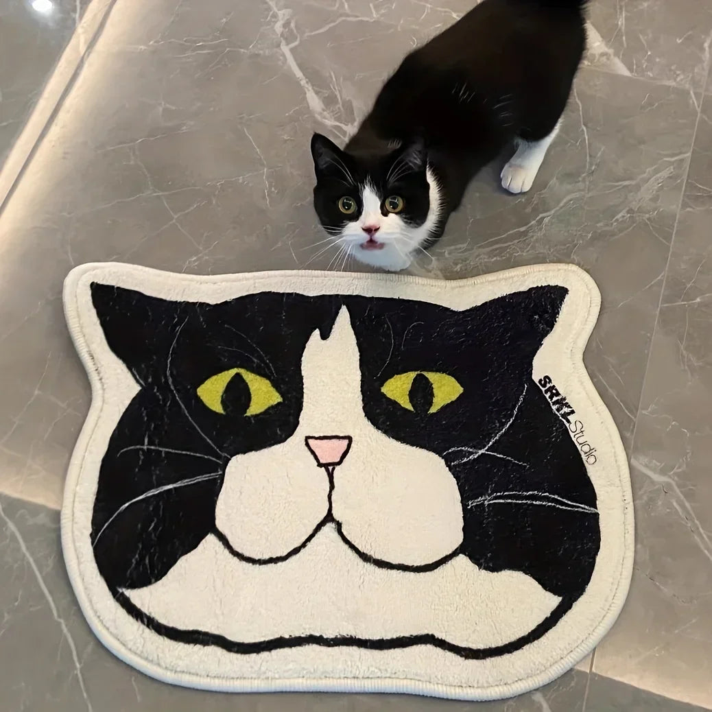 Non-Slip Waterproof Cat Floor Mat – Stain-Resistant Home Decor Rug