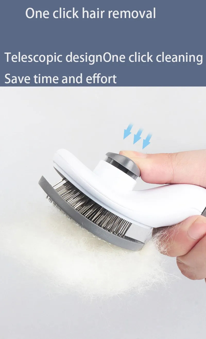 Pet Hair Remover Brush – Grooming Comb for Dogs, Cats, Puppies & Kittens