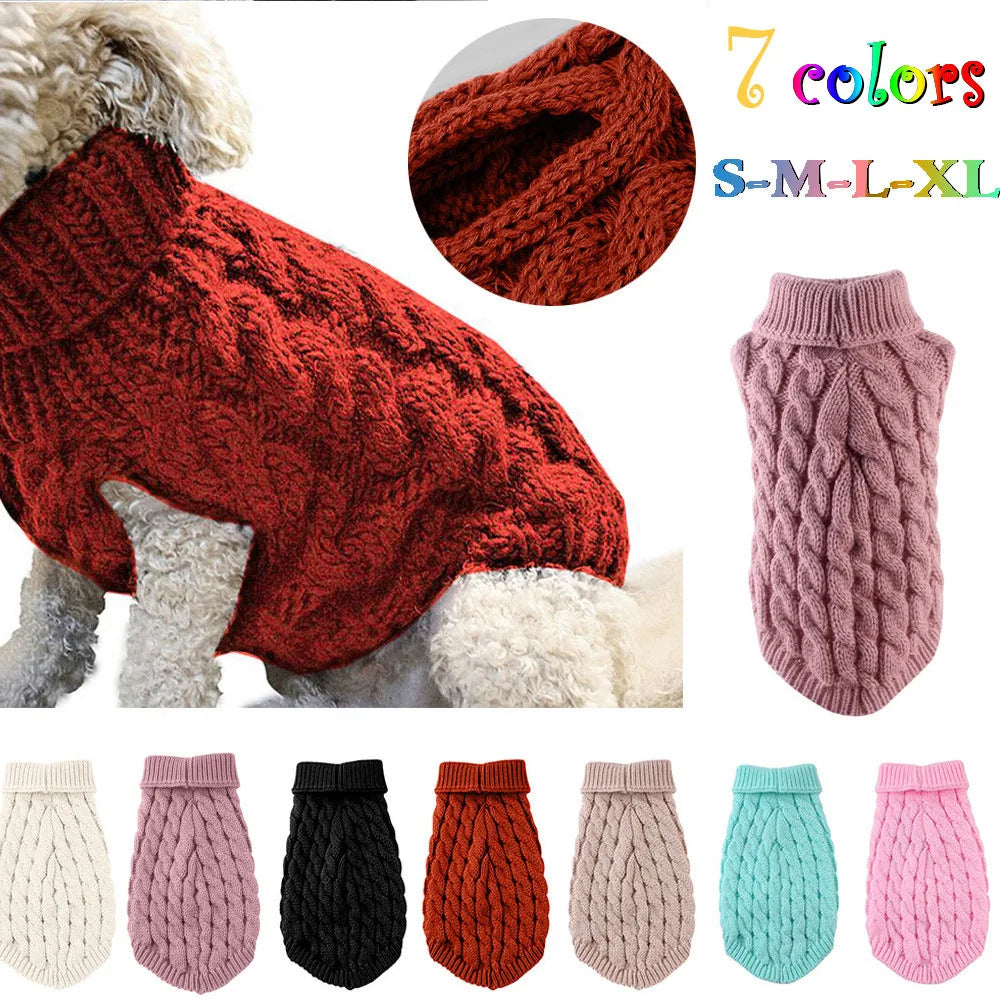 New Small Dog Sweater – Autumn/Winter Knitted Warm Pet Clothing