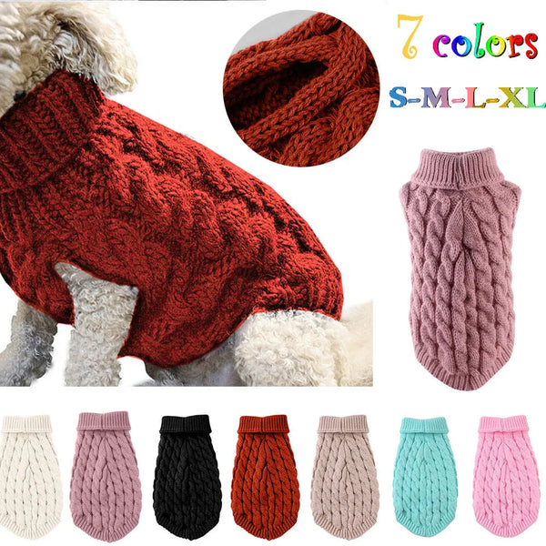 New Small Dog Sweater – Autumn/Winter Knitted Warm Pet Clothing