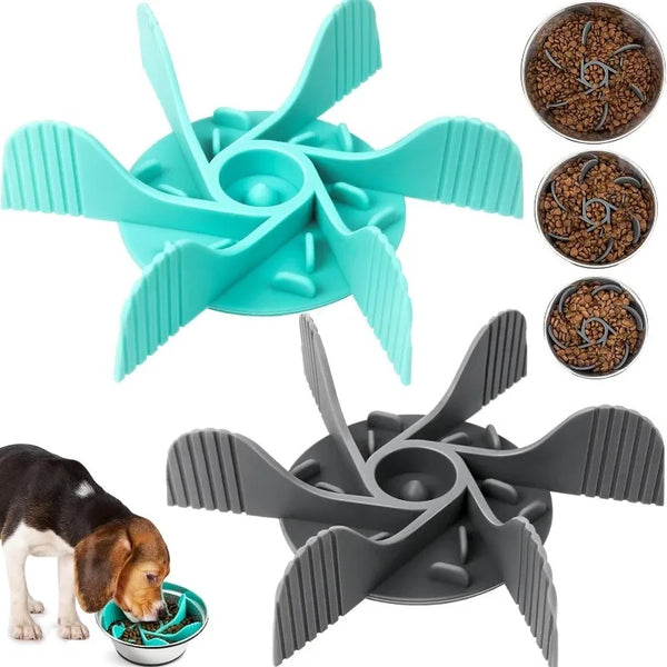Slow Feeder Pet Bowl with Suction Cup – Anti-Choking Dog Food Bowl