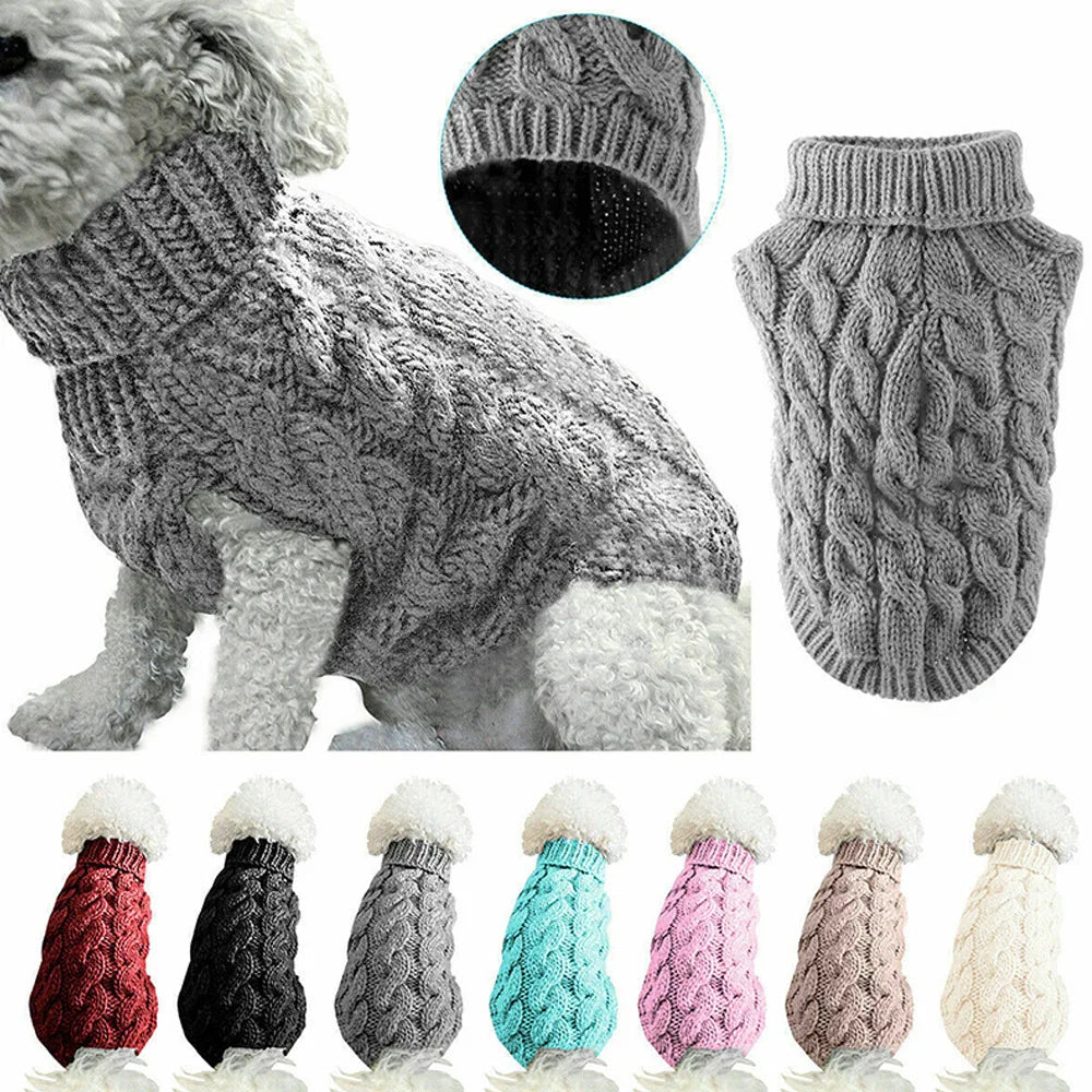 New Small Dog Sweater – Autumn/Winter Knitted Warm Pet Clothing